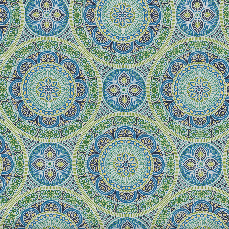 Delancey Lagoon Blue and Green Mandala Rocking Chair Cushions