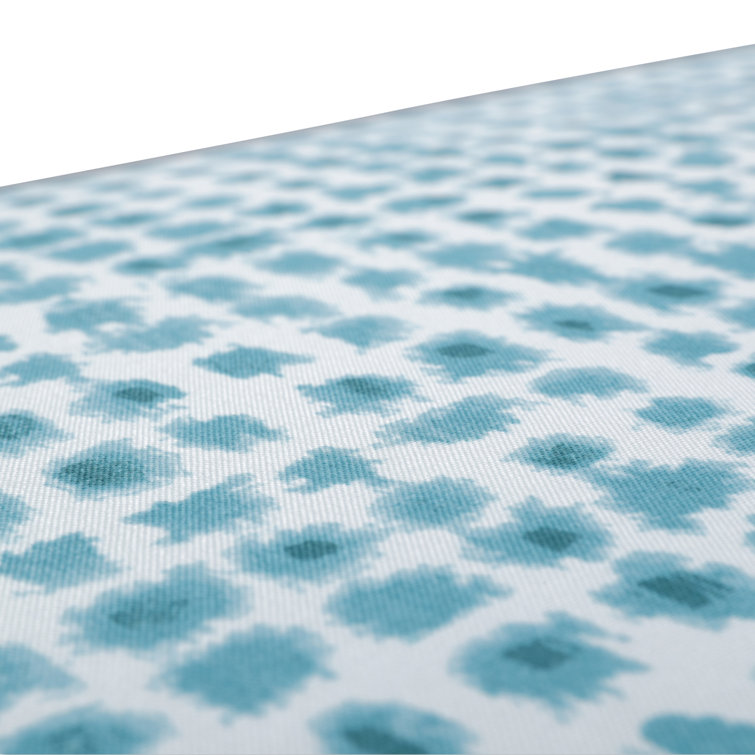 Coral and Off-White Polyester Outdoor Chair Pads Set