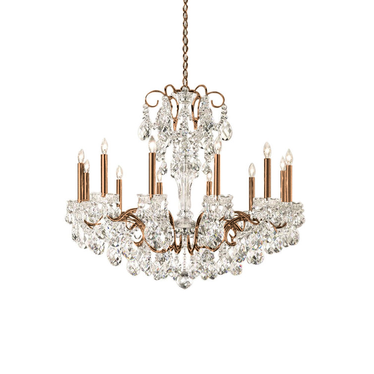 Etruscan Gold Heritage Crystal 12-Light Empire Chandelier