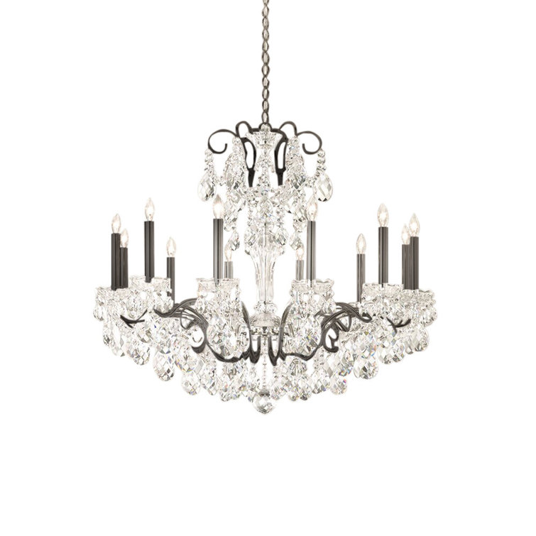 Elegant Black Pearl 34'' Empire Crystal Chandelier