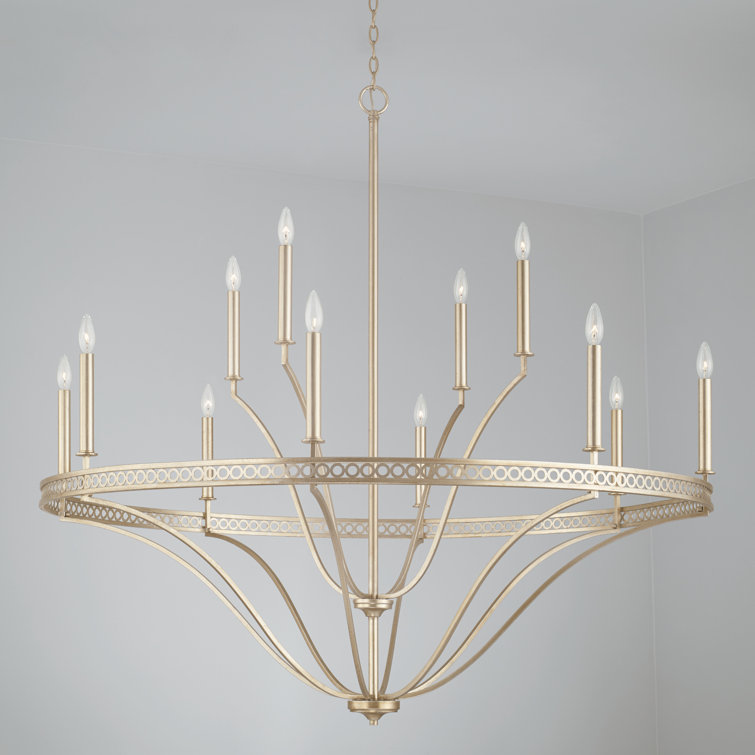 Isabella Winter Gold 12-Light Ornate Chandelier