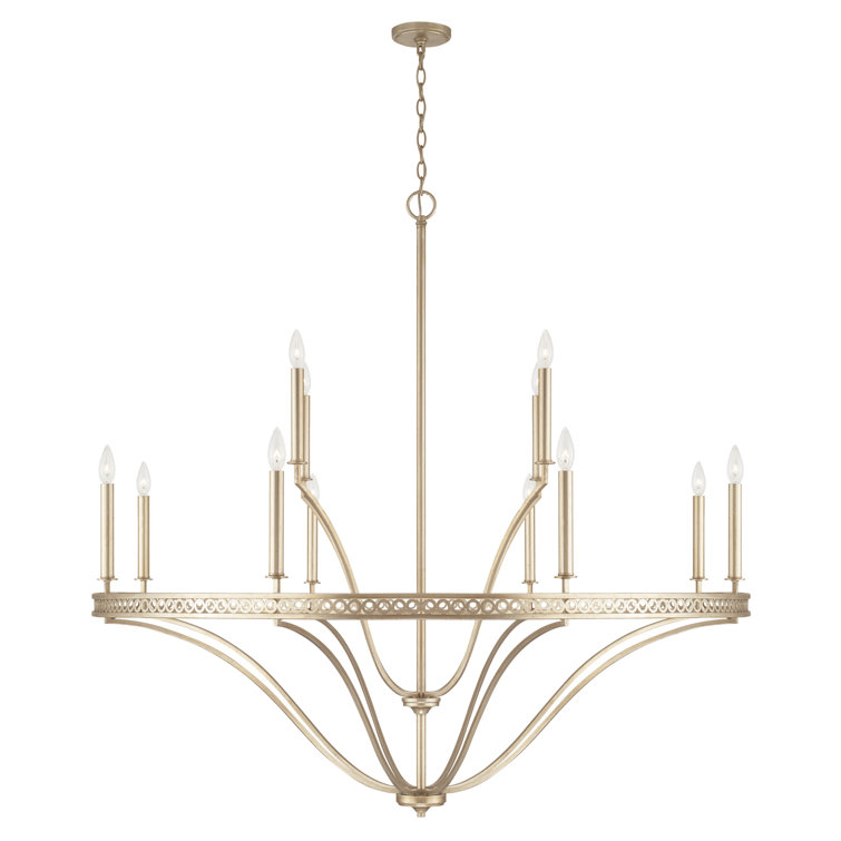 Isabella Winter Gold 12-Light Ornate Chandelier