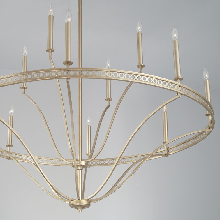 Isabella Winter Gold 12-Light Ornate Chandelier