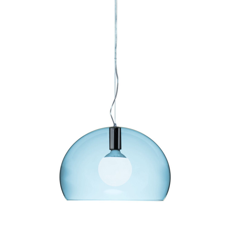 Sage Green Crystal Dome LED Pendant Light, Large
