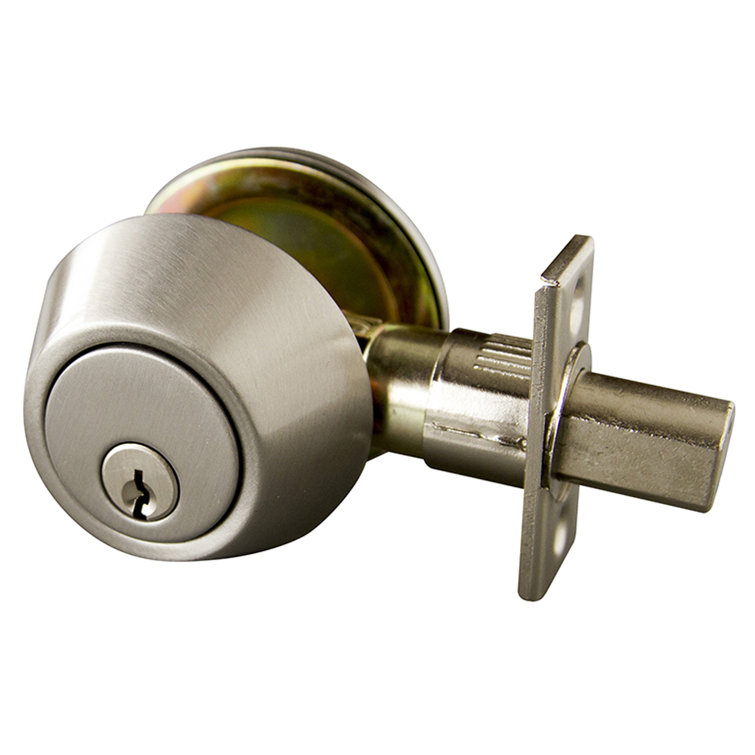Satin Nickel Single Cylinder Universal Deadbolt