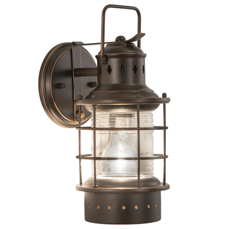 Burnished Bronze Nautical Lantern Outdoor Wall Light
