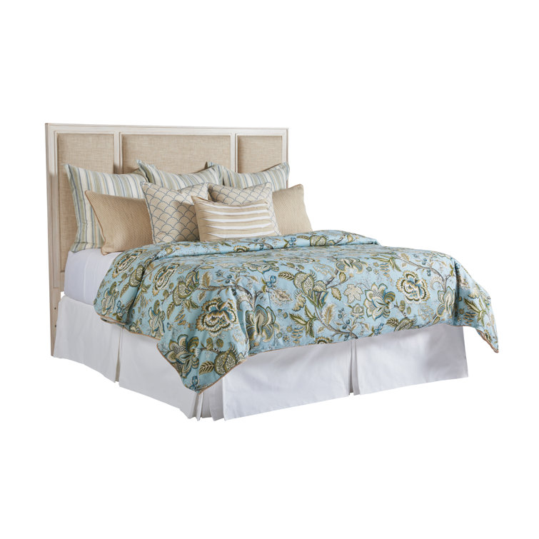 Cream Upholstered California King Headboard with Wooden Frame