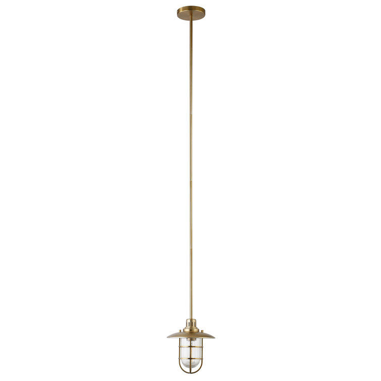 Nautical Globe Lantern Pendant in Brushed Brass