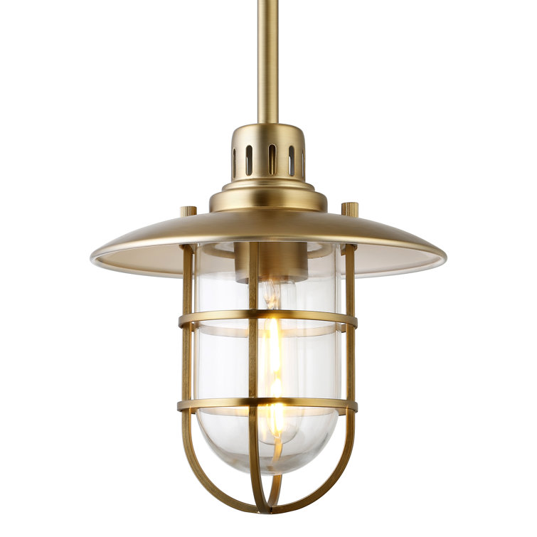 Nautical Globe Lantern Pendant in Brushed Brass