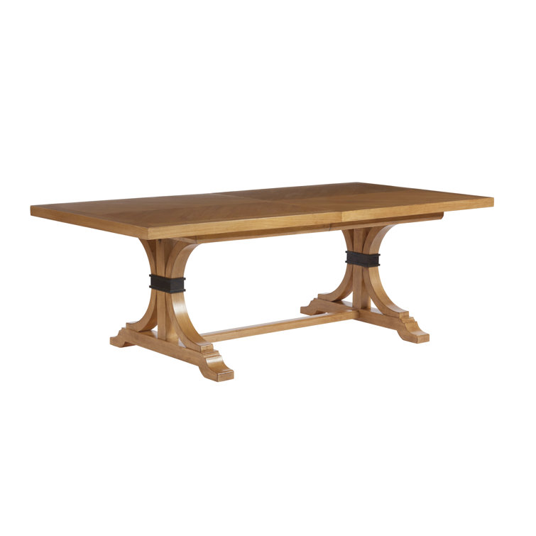 Newport 44''x128'' Extendable Solid Wood Sandstone Dining Table