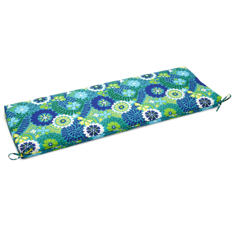 Luxury Azure 57" Outdoor Loveseat Cushion with Velcro Ties