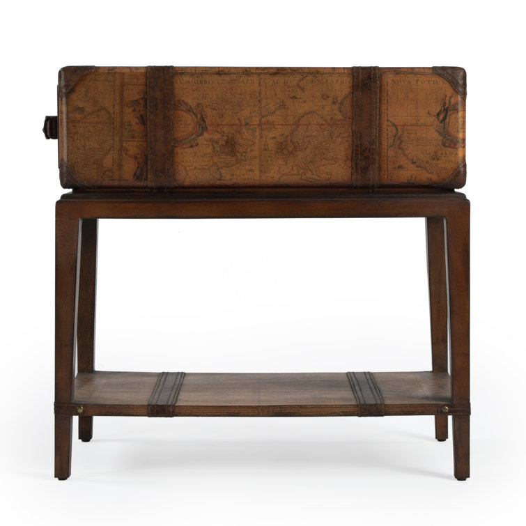 Regal Vasco 111'' Old World Map Laminated Coffee Table with Storage