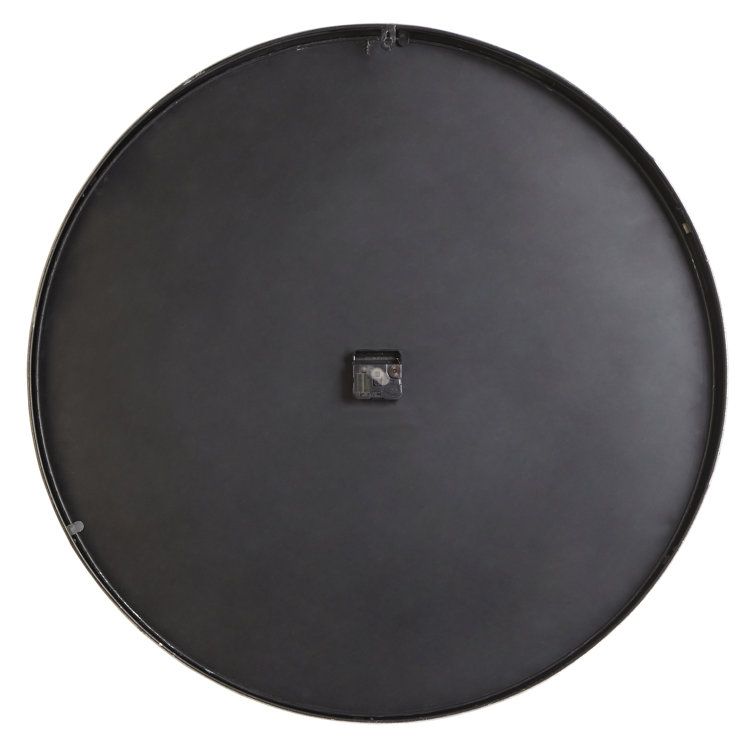 Oversized Gold and Gray Metal Wall Clock with Arabic Numerals