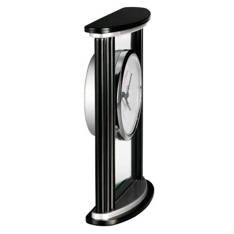 Cambridge Black and Chrome Quartz Table Clock