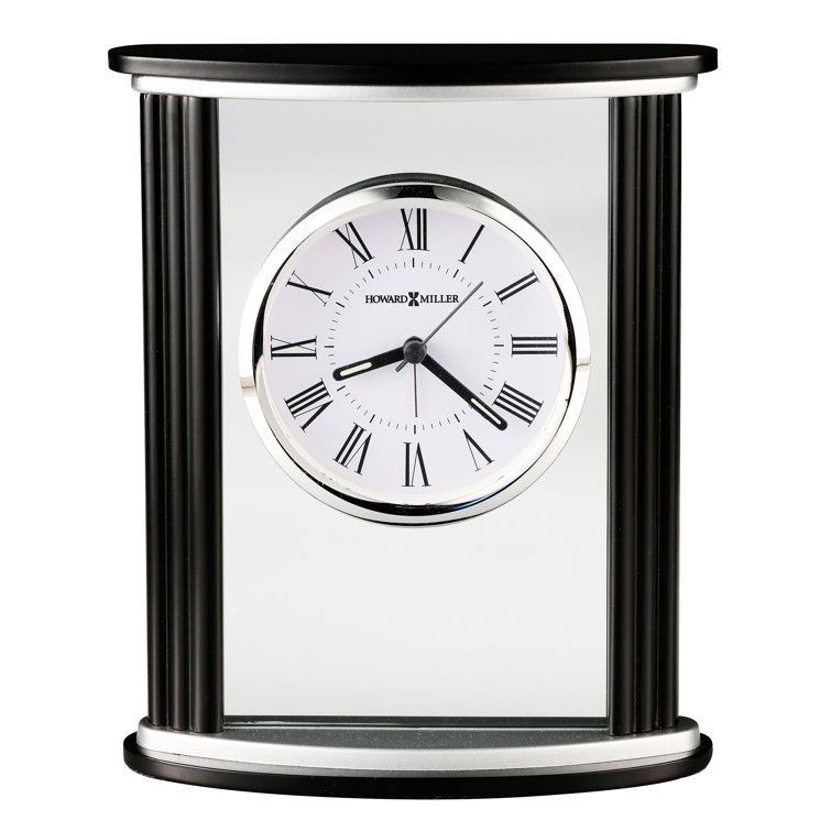 Cambridge Black and Chrome Quartz Table Clock