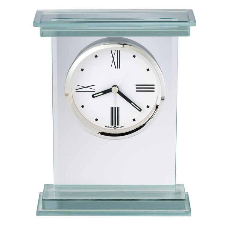 Modern Chrome and Glass Tabletop Alarm Clock