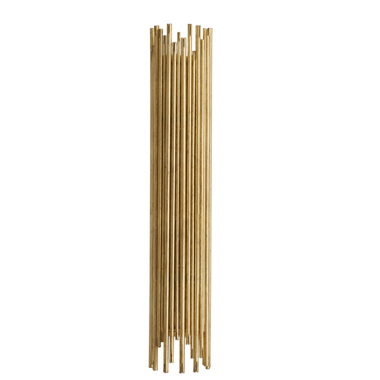 Gold Iron Cylinder Outdoor Wall Sconce