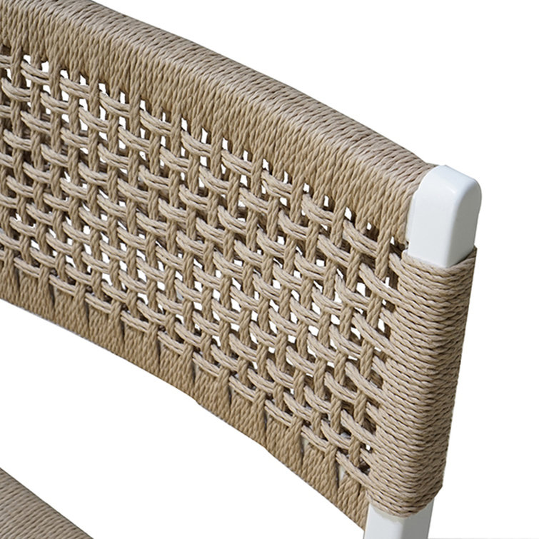 Matte White Lacquer & Cane Contemporary Side Chair