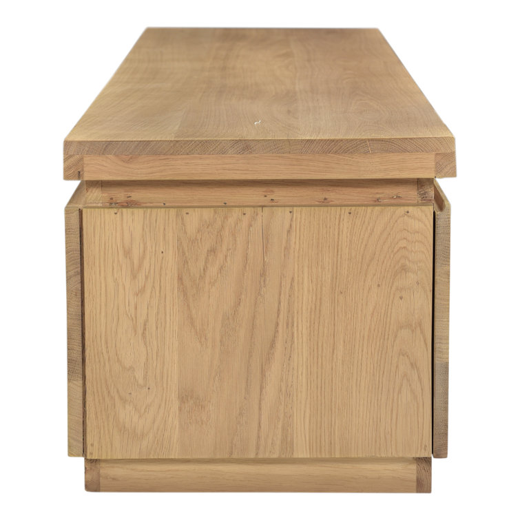 Alfie Light Oak Rectangular Media Console with Storage