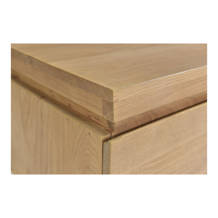 Alfie Light Oak Rectangular Media Console with Storage