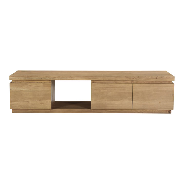Alfie Light Oak Rectangular Media Console with Storage