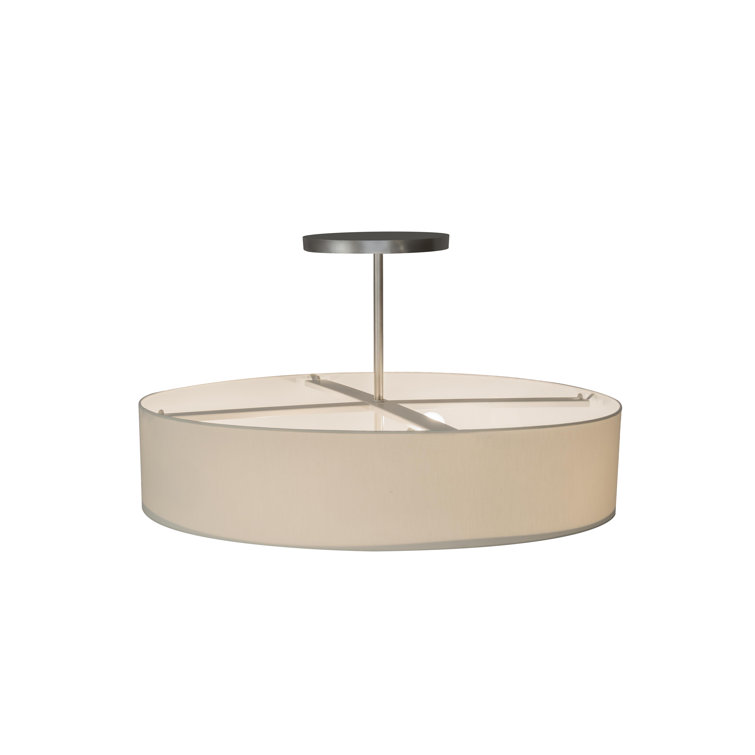 Alastaire Nickel Finish Indoor/Outdoor Drum LED Ceiling Light