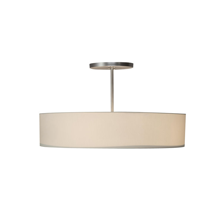 Alastaire Nickel Finish Indoor/Outdoor Drum LED Ceiling Light