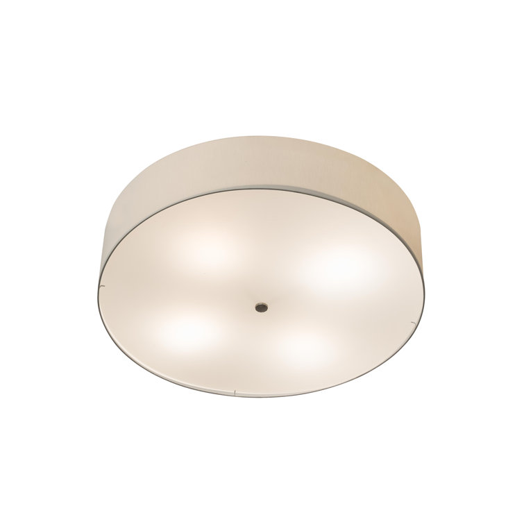 Alastaire Nickel Finish Indoor/Outdoor Drum LED Ceiling Light