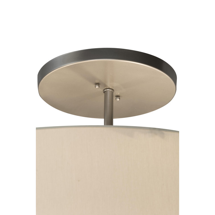 Alastaire Nickel Finish Indoor/Outdoor Drum LED Ceiling Light