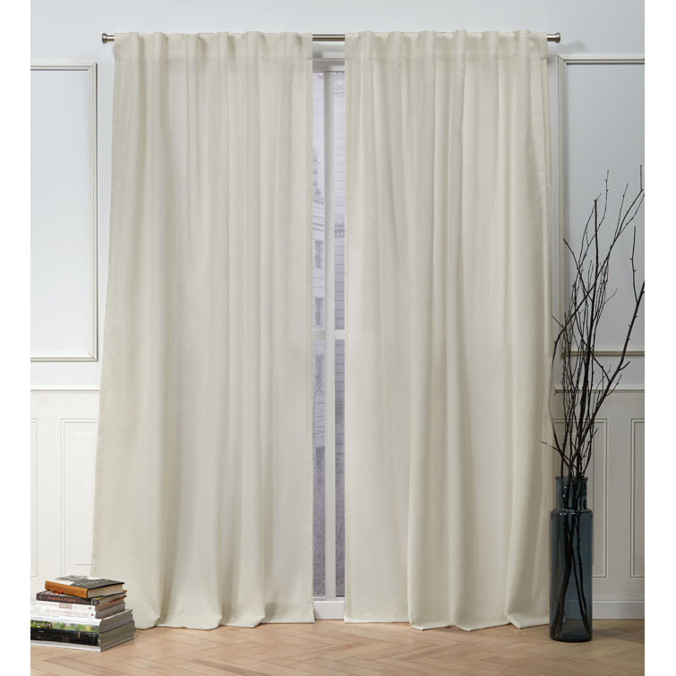 Linen Light-Filtering Faux Linen Curtain Panel Pair
