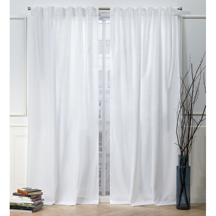 Linen Light-Filtering Faux Linen Curtain Panel Pair
