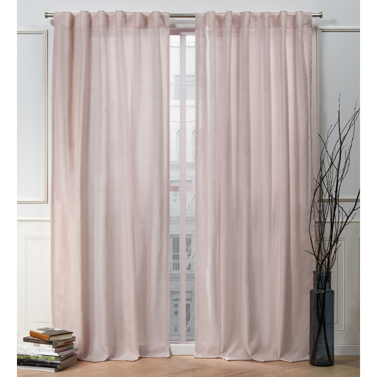 Linen Light-Filtering Faux Linen Curtain Panel Pair