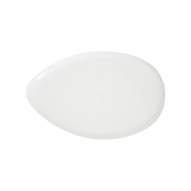 Modern Oval White Wood Outdoor Coffee Table, 54"W