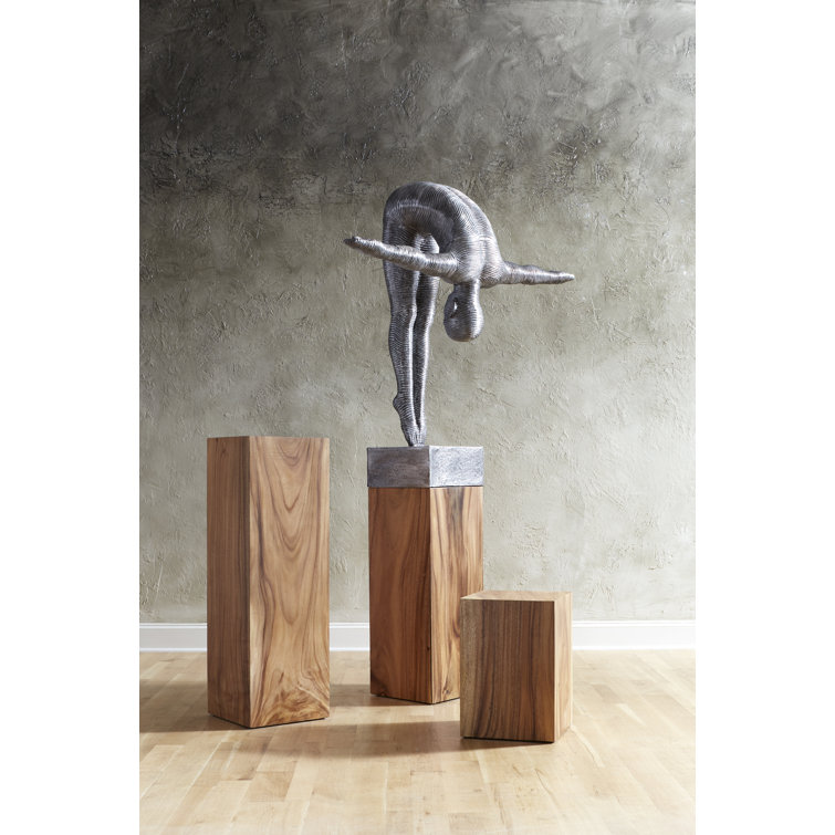 Transitional Black and Silver Large Aluminum Diving Sculpture