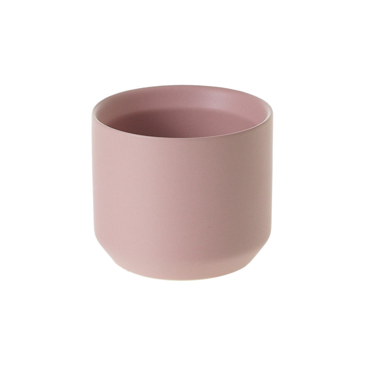 Pink Handmade Ceramic Round Planter Pot, 6.75"