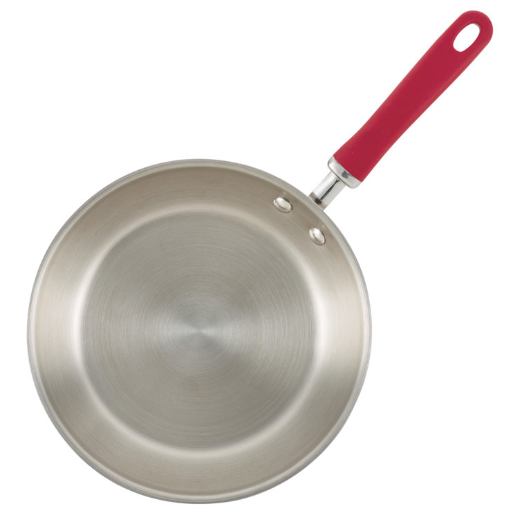 10-Piece Stainless Steel Cookware Set with Red Handles