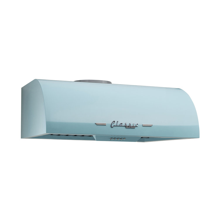Ocean Mist Turquoise 24" Stainless Steel Under Cabinet Range Hood