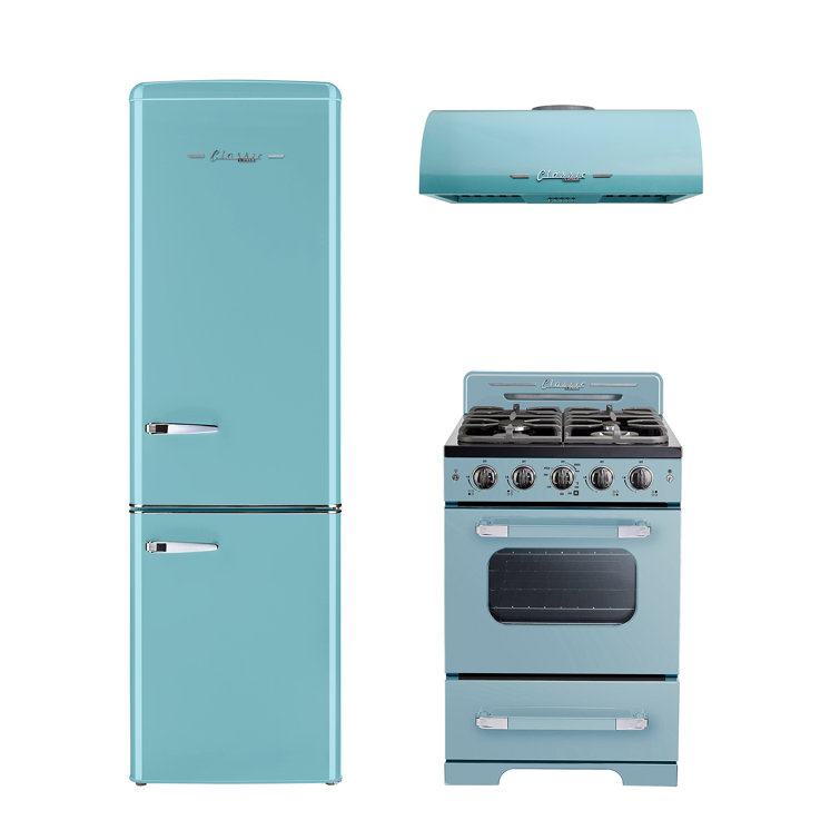 Ocean Mist Turquoise 24" Stainless Steel Under Cabinet Range Hood