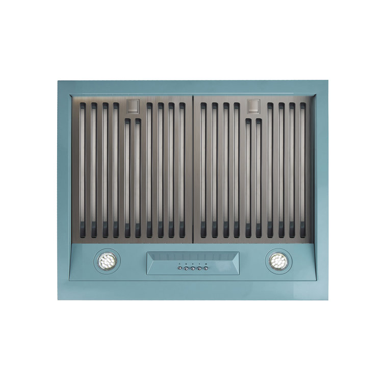 Ocean Mist Turquoise 24" Stainless Steel Under Cabinet Range Hood