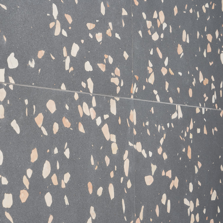 Italia Grande Gray Slate Terrazzo Floor and Wall Tile