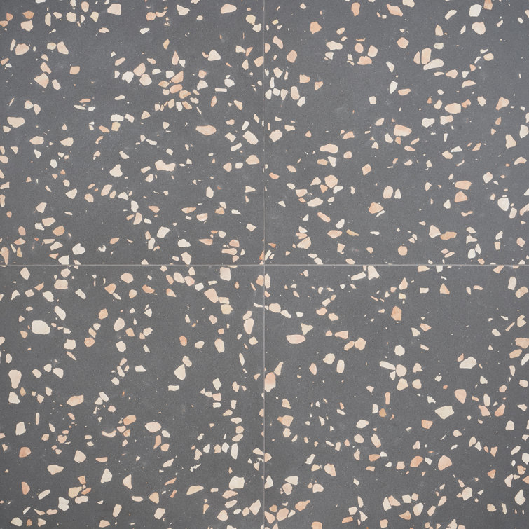 Italia Grande Gray Slate Terrazzo Floor and Wall Tile