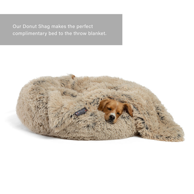 Luxurious Taupe Faux Fur Pet Throw Blanket 30"x40"
