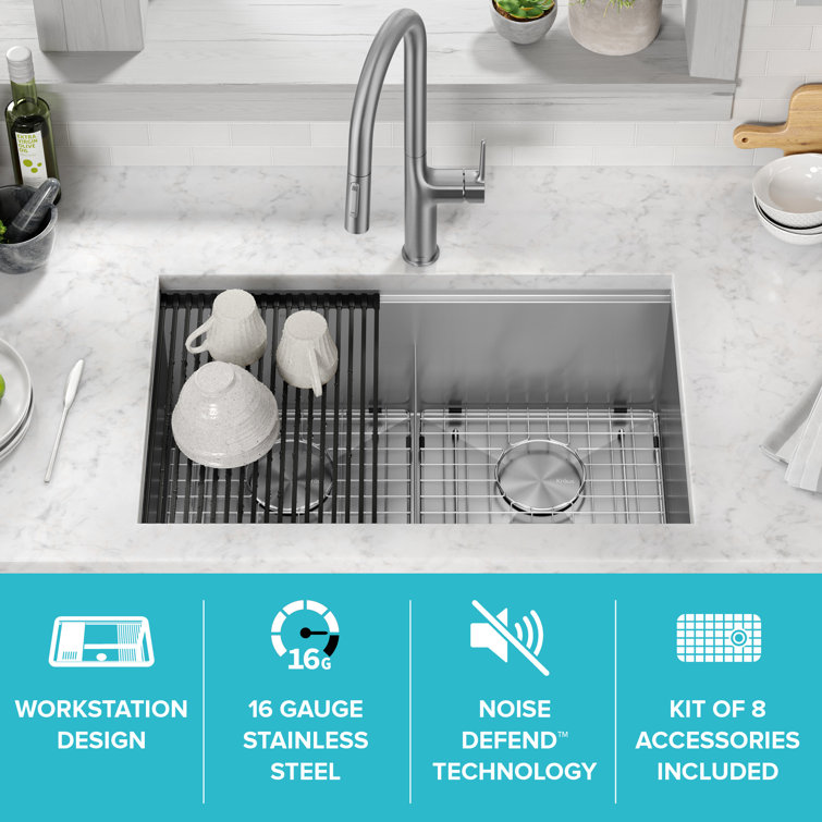 30-inch Stainless Steel Double Bowl Drop-in Kitchen Sink with Accessories