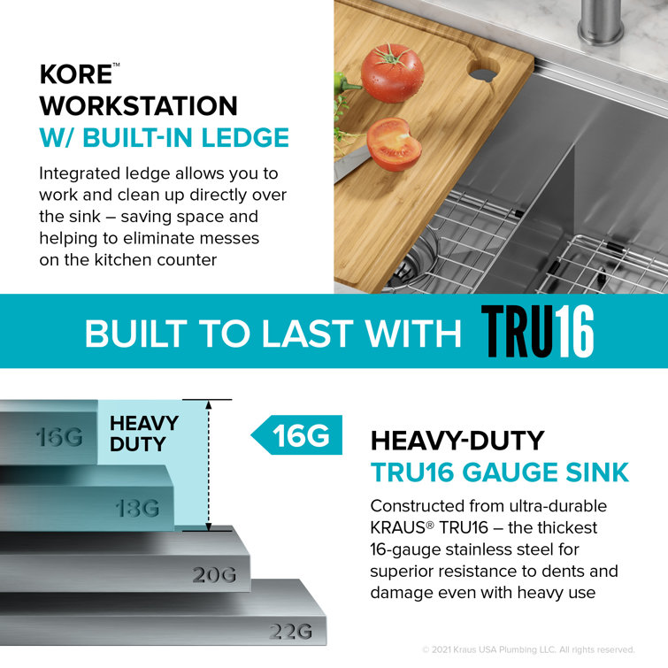 30-inch Stainless Steel Double Bowl Drop-in Kitchen Sink with Accessories