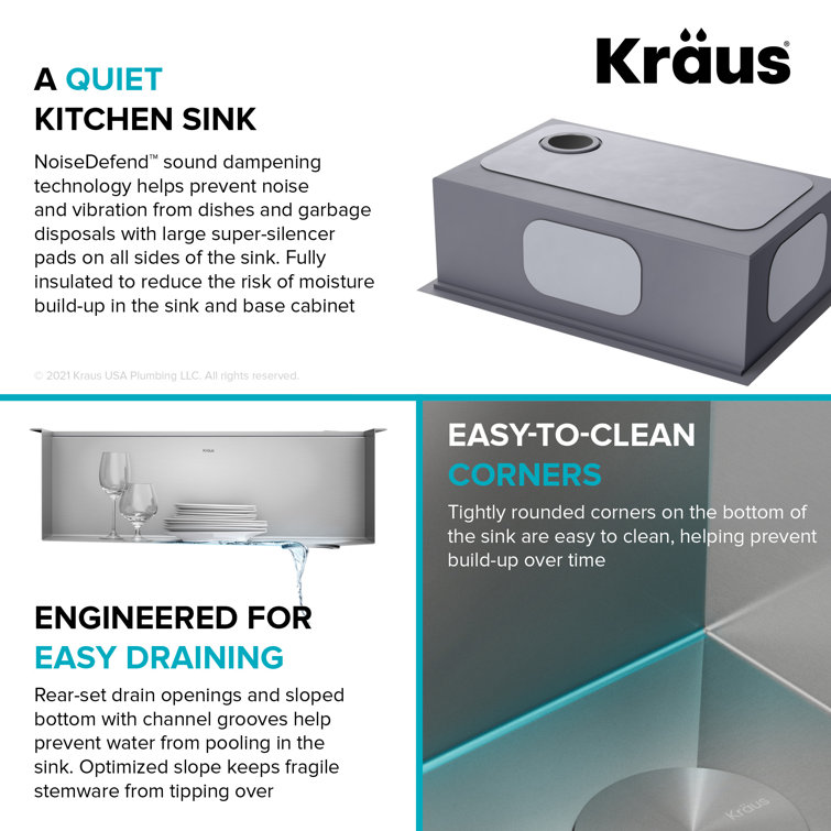 Kore 28-Inch Stainless Steel Drop-In Farmhouse Kitchen Sink