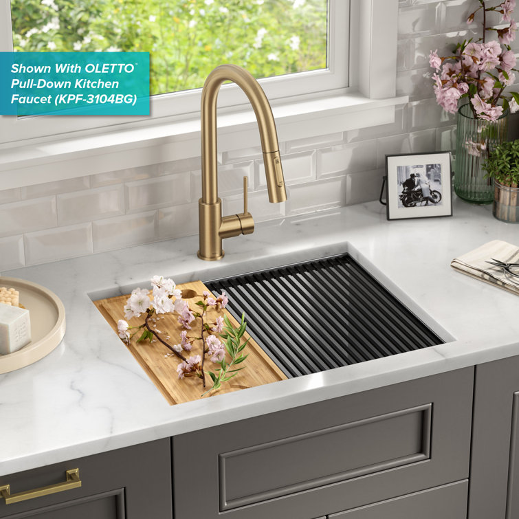 Kore 23-Inch Stainless Steel Undermount Workstation Sink