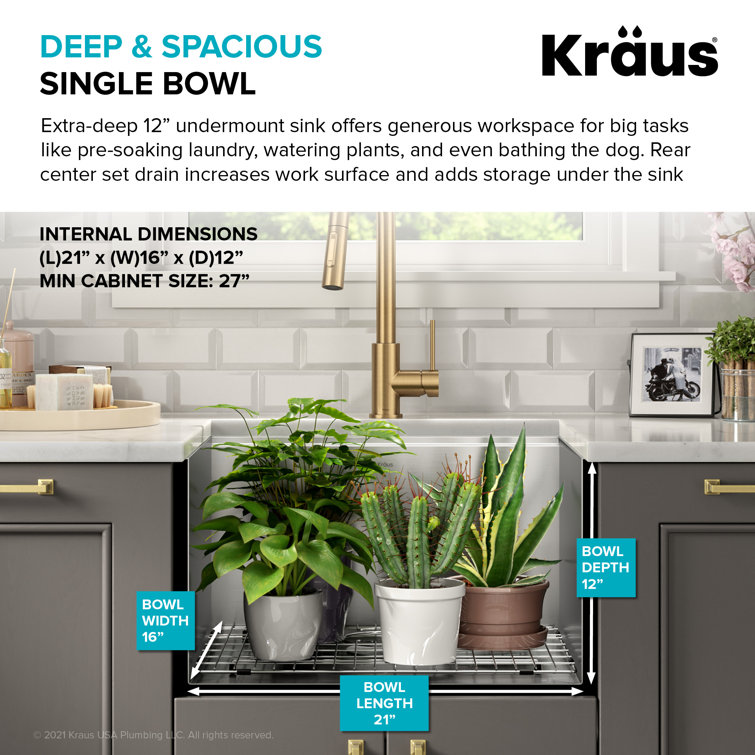 Kore 23-Inch Stainless Steel Undermount Workstation Sink