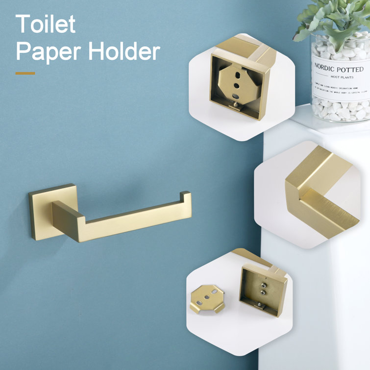 Matte Black Stainless Steel Wall Mounted Toilet Paper Holder