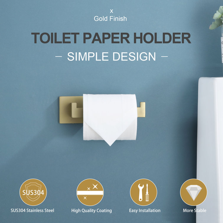 Matte Black Stainless Steel Wall Mounted Toilet Paper Holder
