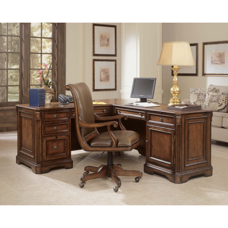 Brown Cherry Genuine Leather Swivel Executive Chair